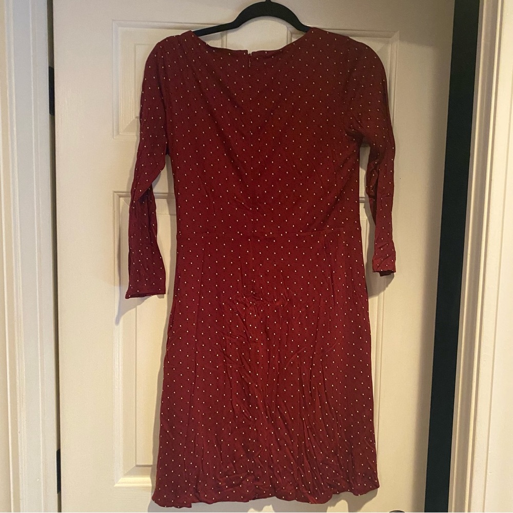 Loft Red Patterned Dress - Picture 4 of 5
